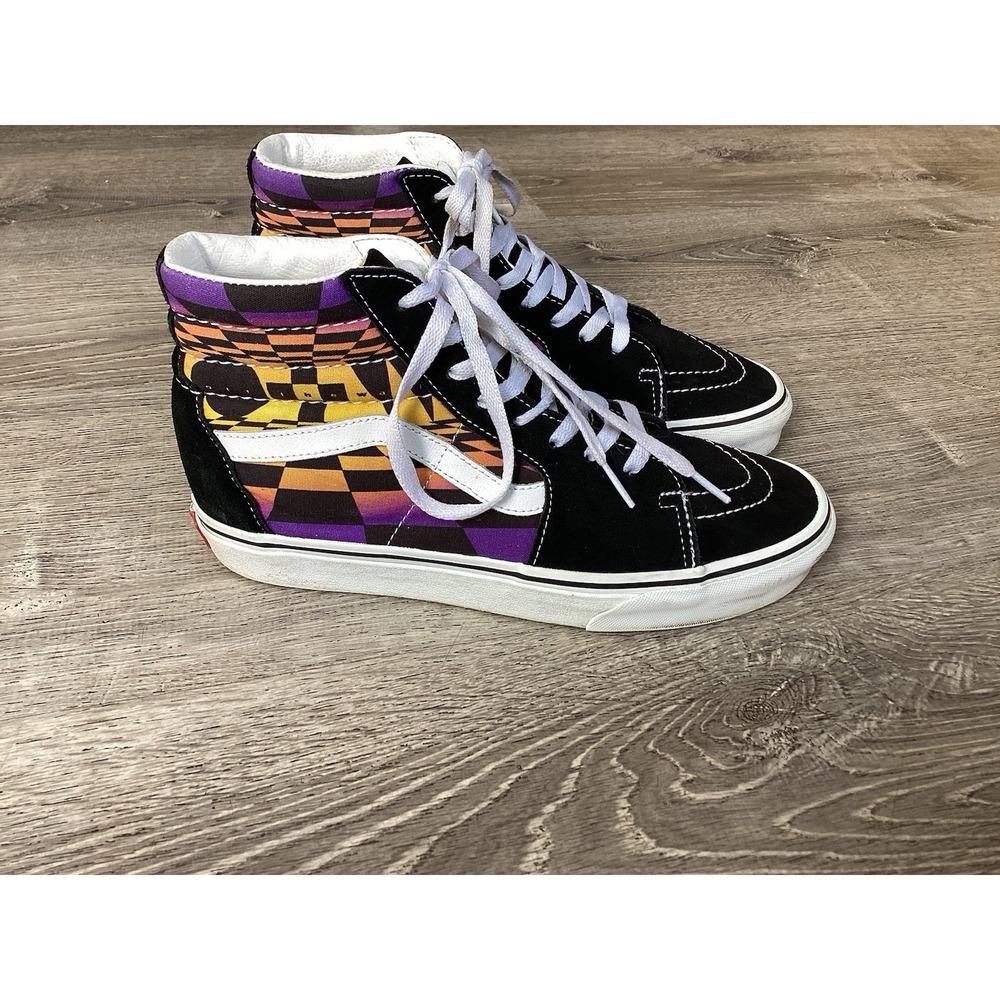 Vans SK8-Hi Sneaker Vans Sk8 (graphic check/black/multi) Mens 8 Women's 9.5